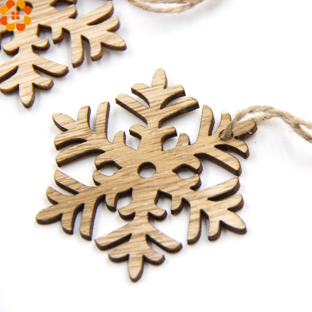 Christmas Tree Decoration Ornaments (Snowflakes, Deer, Bell Star, Tree, Trojan Horse, Angle, Heart)