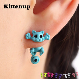 Cute Cat Stud Earrings